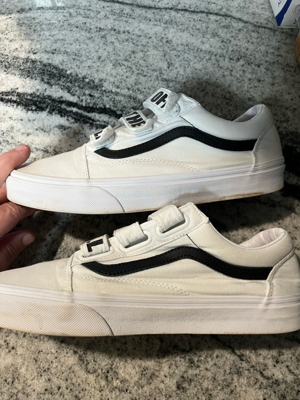 Vans UNISEX OLD SKOOL V “OFF THE WALL” Canvas Sneakers Shoes Mens 10 - Picture 5 of 15